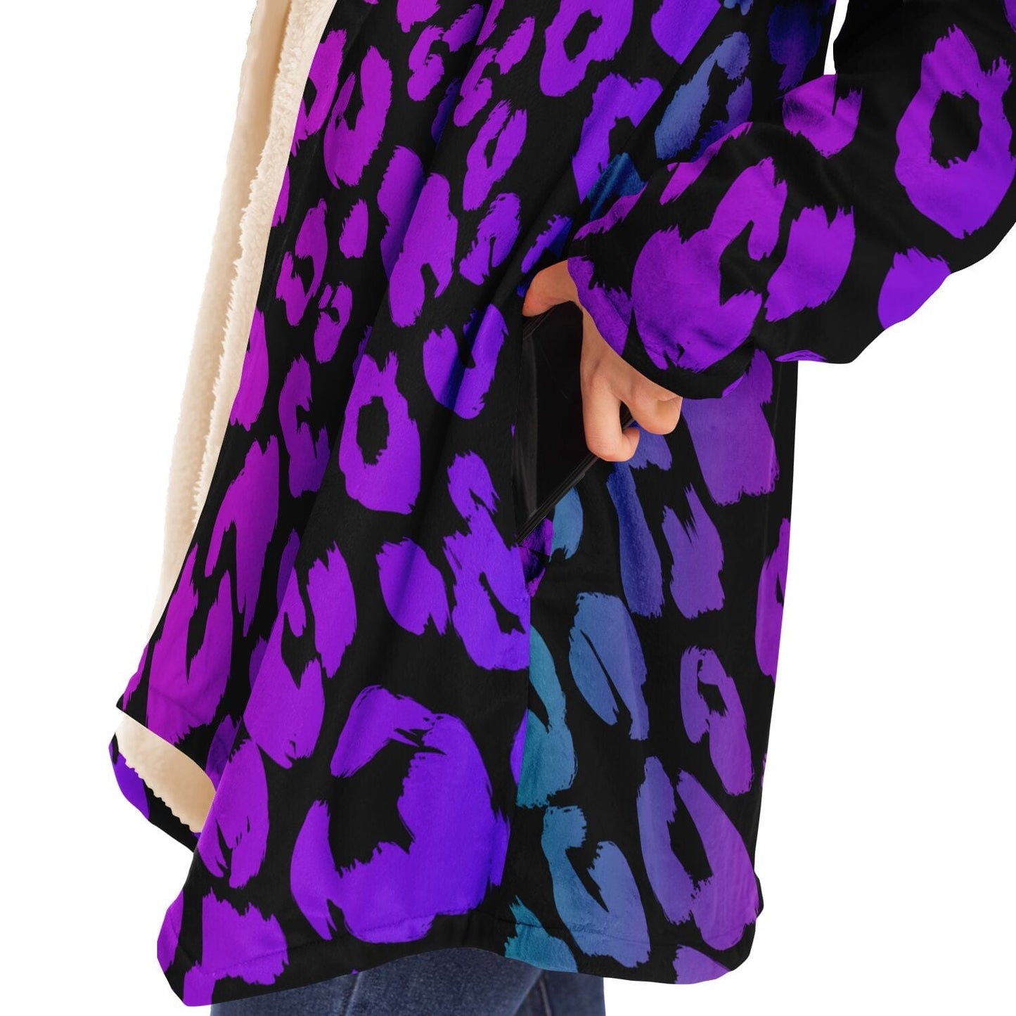 Purple Leopard, Hooded Cloak