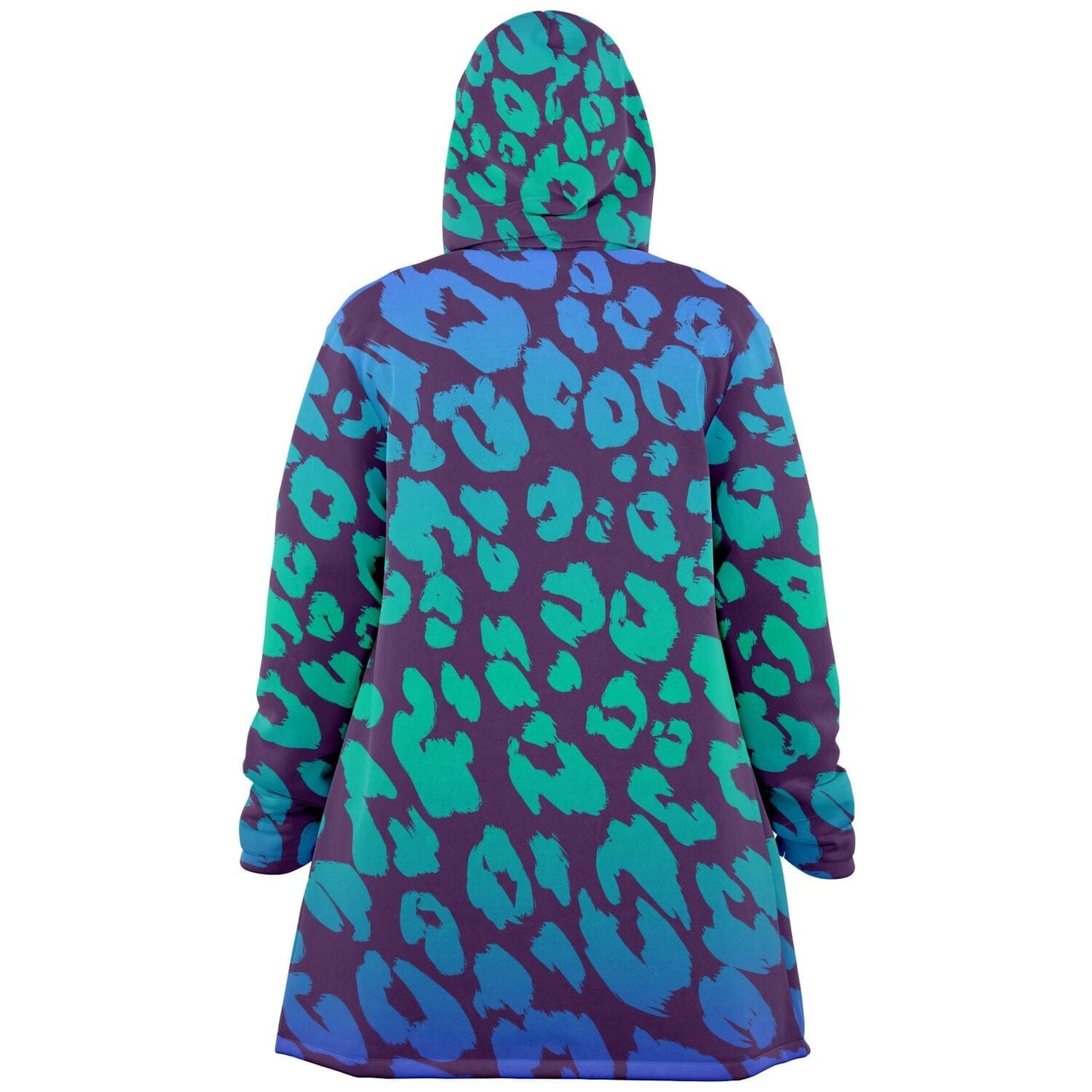 Blue Leopard Hooded Cloak